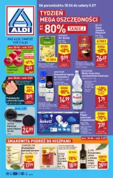 Gazetka promocyjna Aldi - Pełna oferta - Gazetka - ważna od 05.07 do 05.07.2025 - strona 1 - produkty: Kurczak, Sok, Ser, Mus, Gin, Smakowita, Hofburger, Papier, Mirinda, Kawa mielona, Kawa, Papier toaletowy, Szynka, Pepsi, Burger, Muszynianka, Woda mineralna, Oliwa z oliwek, Gouda, Patelnia, Woda, Pomidory, Oliwa