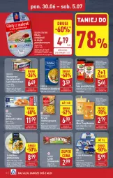 Gazetka promocyjna Aldi - Pełna oferta - Gazetka - ważna od 05.07 do 05.07.2025 - strona 10 - produkty: Lubella, Makaron, Konserwa turystyczna, Krakus, Frosta, Sos, Ser, Mus, Gra, Bell, Sos pomidorowy, Produkty mrożone, Paluszki rybne, Dres, Lody, Golden Seafood, Algida, Bella, Frytki, LG