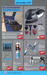 Gazetka promocyjna Aldi - Pełna oferta - Gazetka - ważna od 05.07 do 05.07.2025 - strona 22 - produkty: Por, Papier, Silikon sanitarny, Pojemnik, Tarka, Wkręt, Pudełko, Wkrętarka, Szlifierka, Papier ścierny, Akumulator