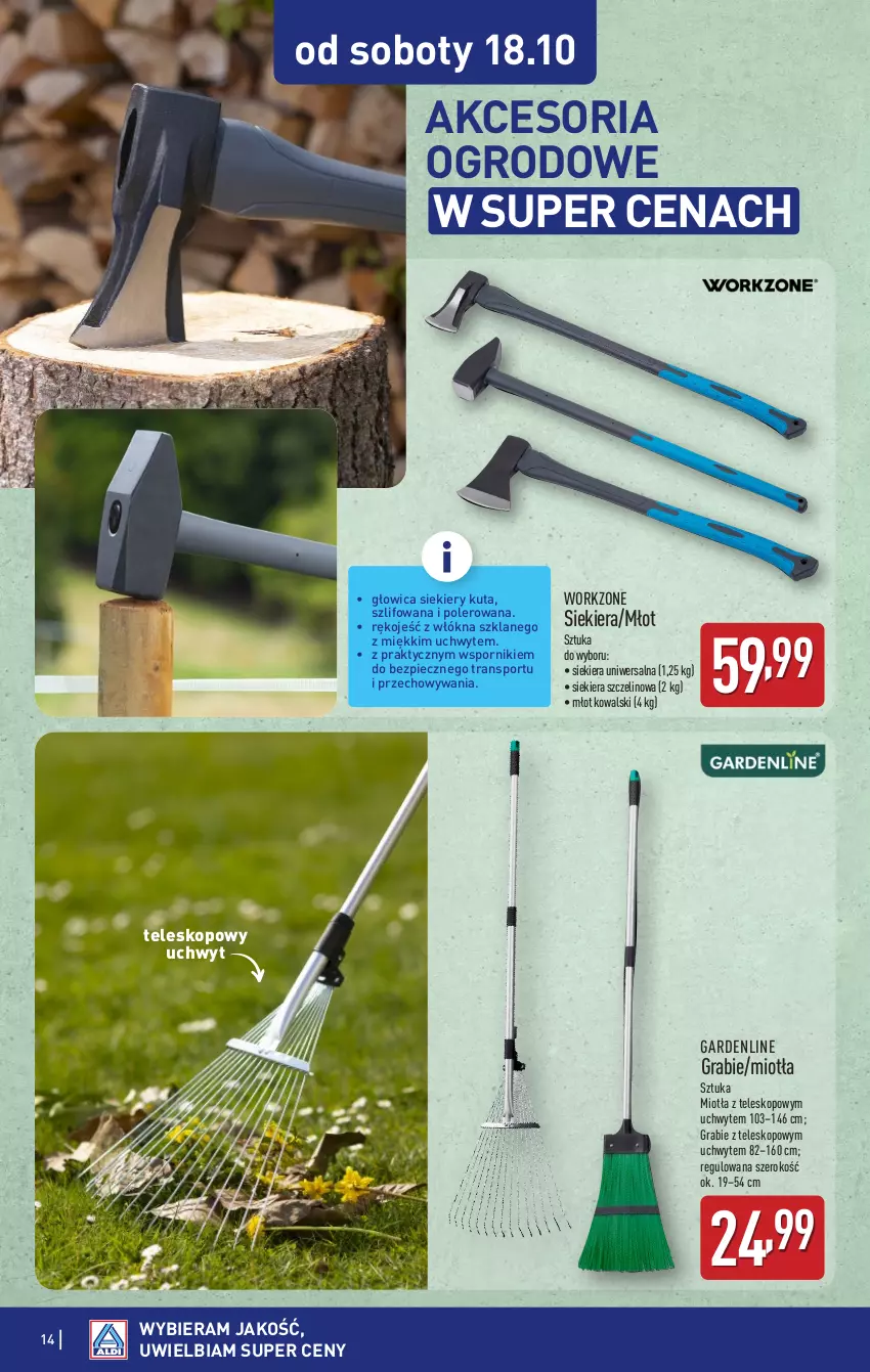 Gazetka promocyjna Aldi - Artykuły przemysłowe i tekstylia - ważna 13.10 do 18.10.2025 - strona 14 - produkty: Gra, Miotła, Młot, Piec, Por, Sport, Teleskop, Tran