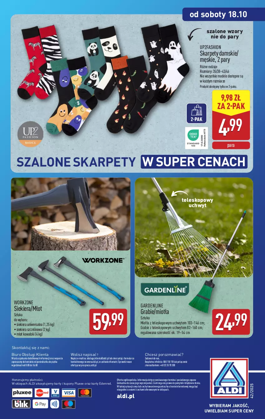 Gazetka promocyjna Aldi - Artykuły przemysłowe i tekstylia - ważna 13.10 do 18.10.2025 - strona 19 - produkty: Biuro, Fa, Gra, Karp, Miotła, Młot, O nas, Por, Szal, Teleskop