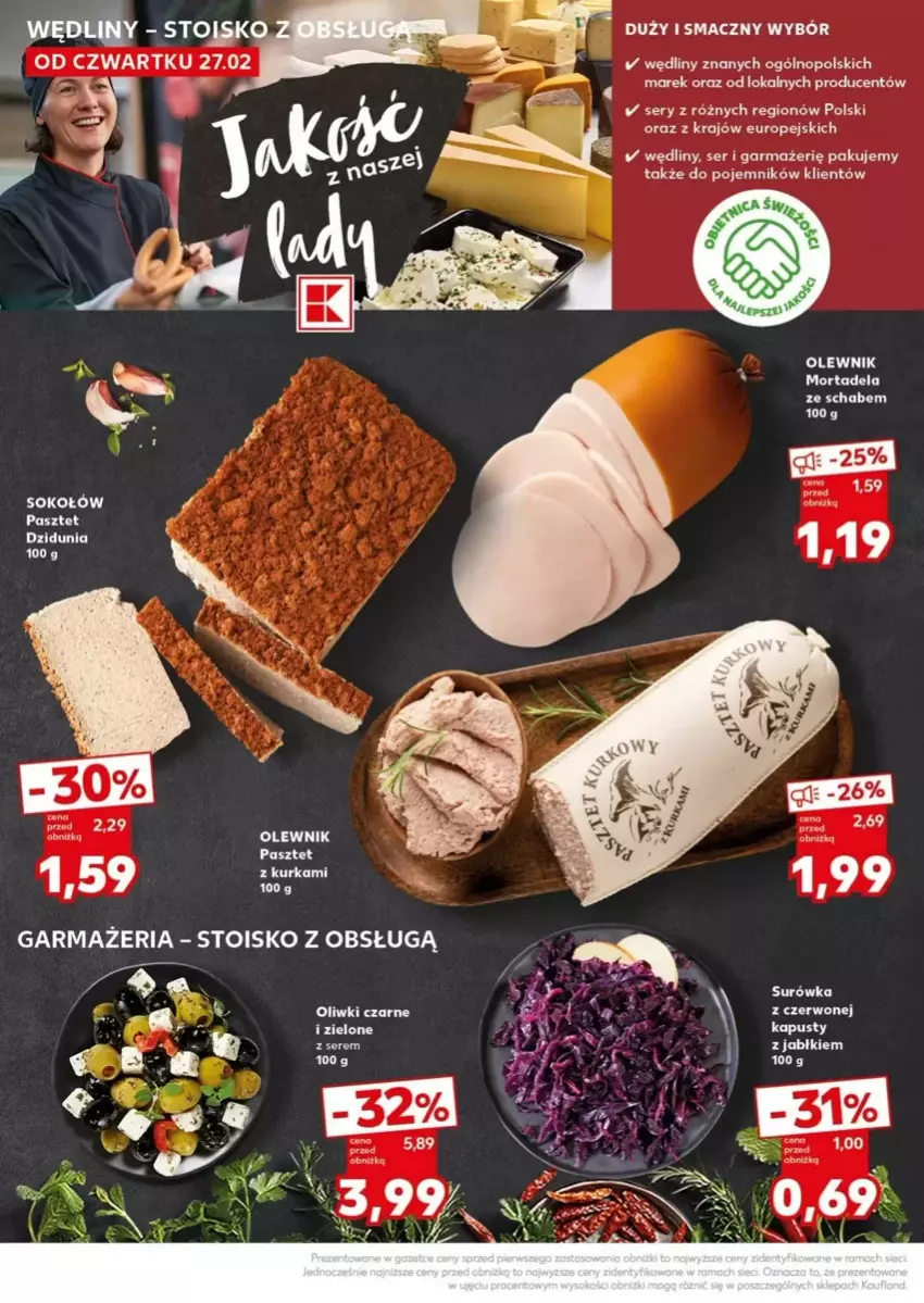 Gazetka promocyjna Kaufland - ważna 03.03 do 05.03.2025 - strona 15 - produkty: Olewnik, Oliwki, Oliwki czarne, Pasztet, Pojemnik, Ser, Sok, Sokołów, Surówka