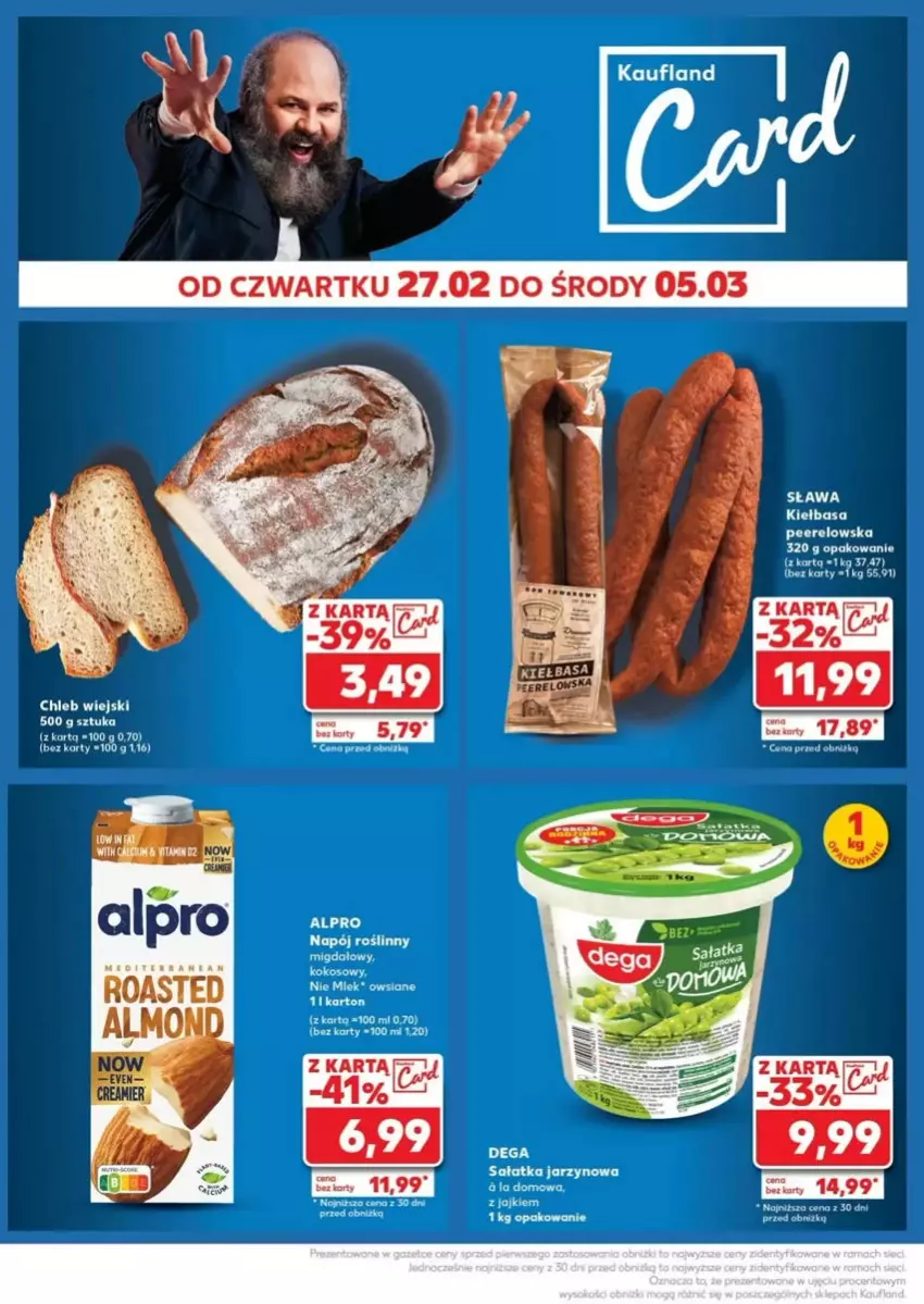 Gazetka promocyjna Kaufland - ważna 03.03 do 05.03.2025 - strona 26 - produkty: Chleb, Dega, Fa, Kiełbasa, Kokos, Napój, Napój roślinny, Sałat, Sałatka