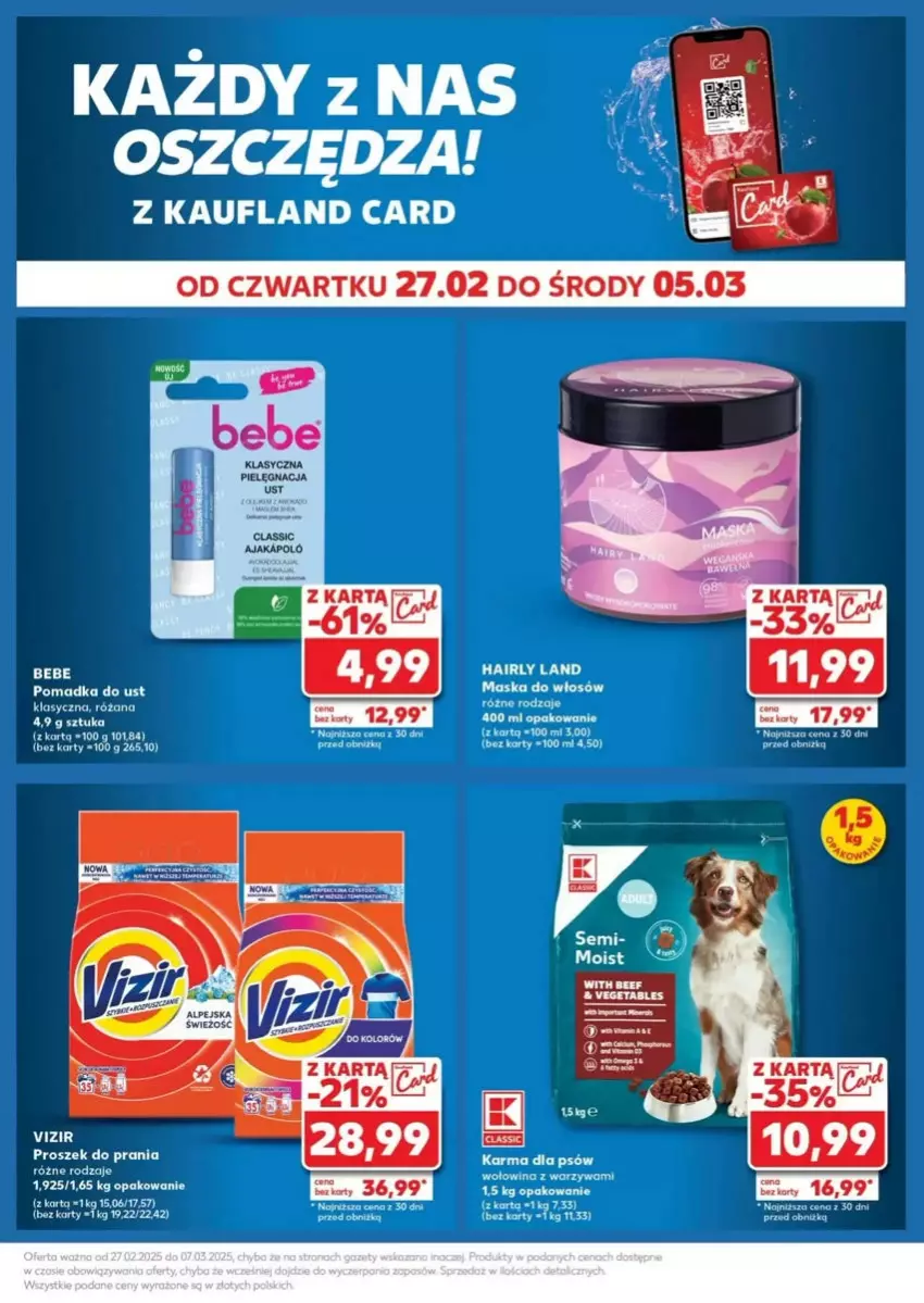 Gazetka promocyjna Kaufland - ważna 03.03 do 05.03.2025 - strona 27 - produkty: Fa, Maska, Maska do włosów, Olej, Róża, Vizir, Warzywa, Wołowina