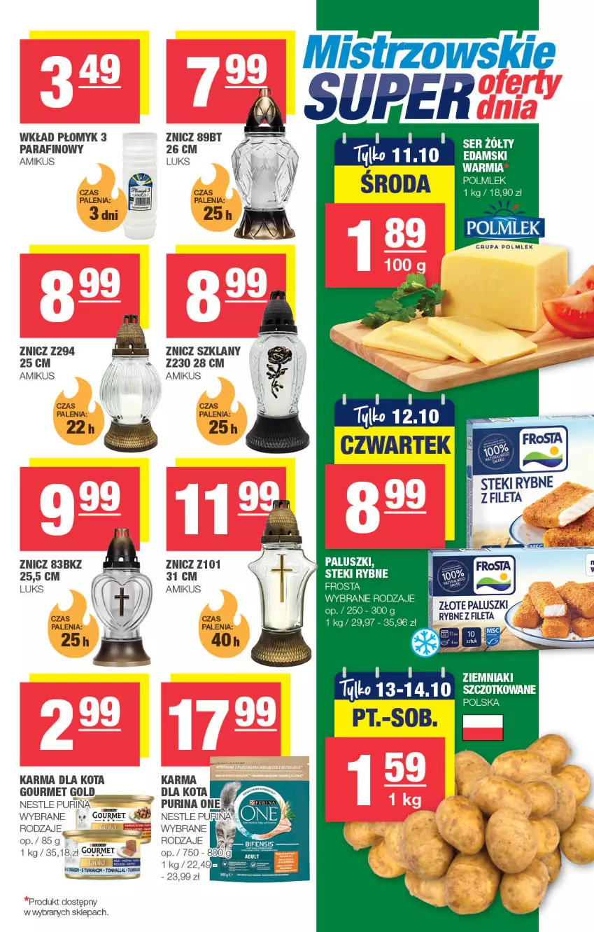 Gazetka promocyjna Spar - Spar - ważna 01.10 do 11.10.2023 - strona 13 - produkty: Fa, Frosta, Gourmet Gold, Pur, Purina, Stek, Znicz