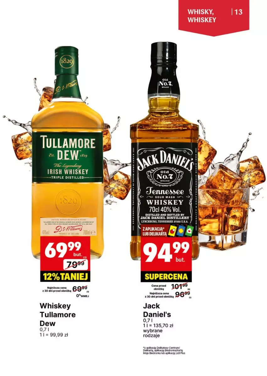 Gazetka promocyjna Delikatesy Centrum - DeliBarek DC25-DC26 - ważna 17.06 do 30.06.2024 - strona 13 - produkty: Jack Daniel's, Rum, Tullamore Dew, Whiskey
