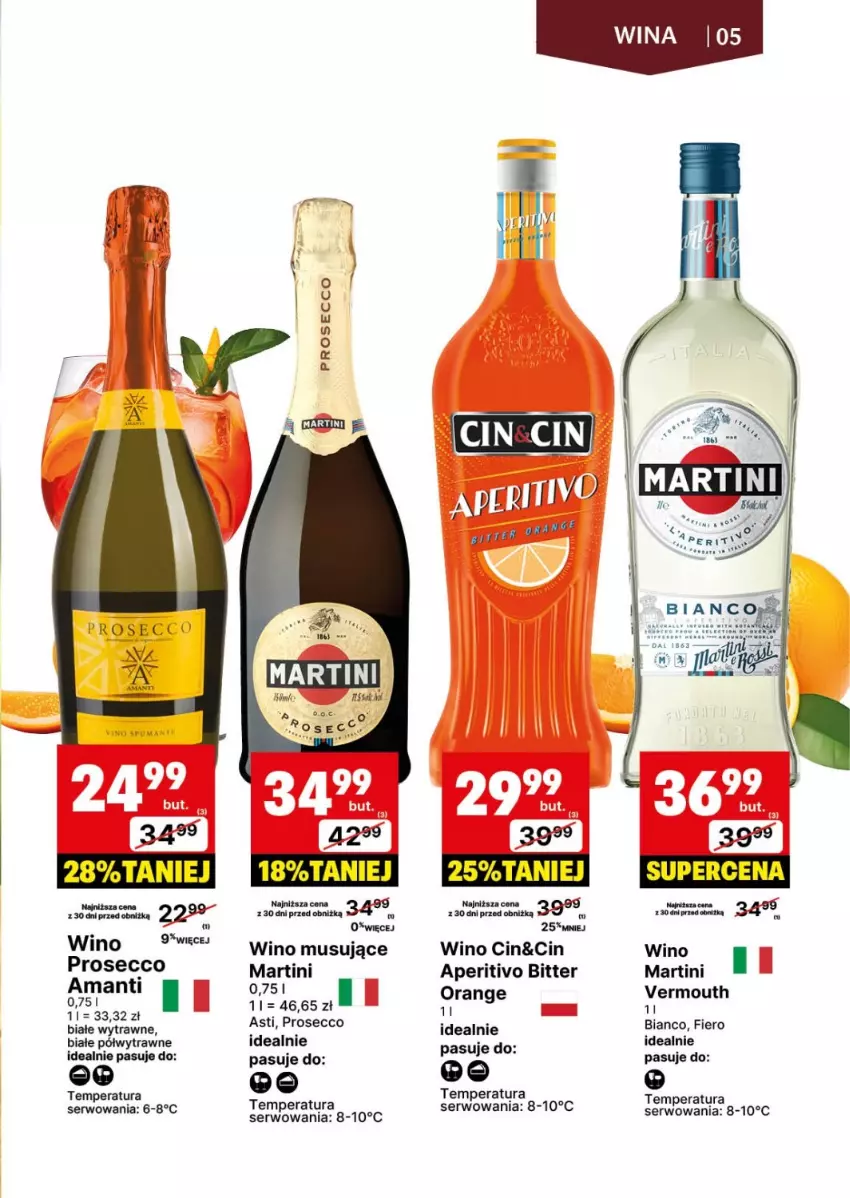 Gazetka promocyjna Delikatesy Centrum - DeliBarek DC25-DC26 - ważna 17.06 do 30.06.2024 - strona 5 - produkty: Martini, Mus, Prosecco, Ser, Vermouth, Wino, Wino musujące