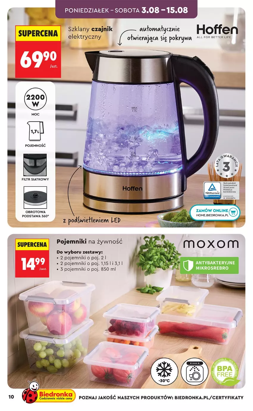 Gazetka promocyjna Biedronka - Okazje Tygodnia - ważna 03.08 do 15.08.2026 - strona 10 - produkty: Pojemnik, Pokrywa