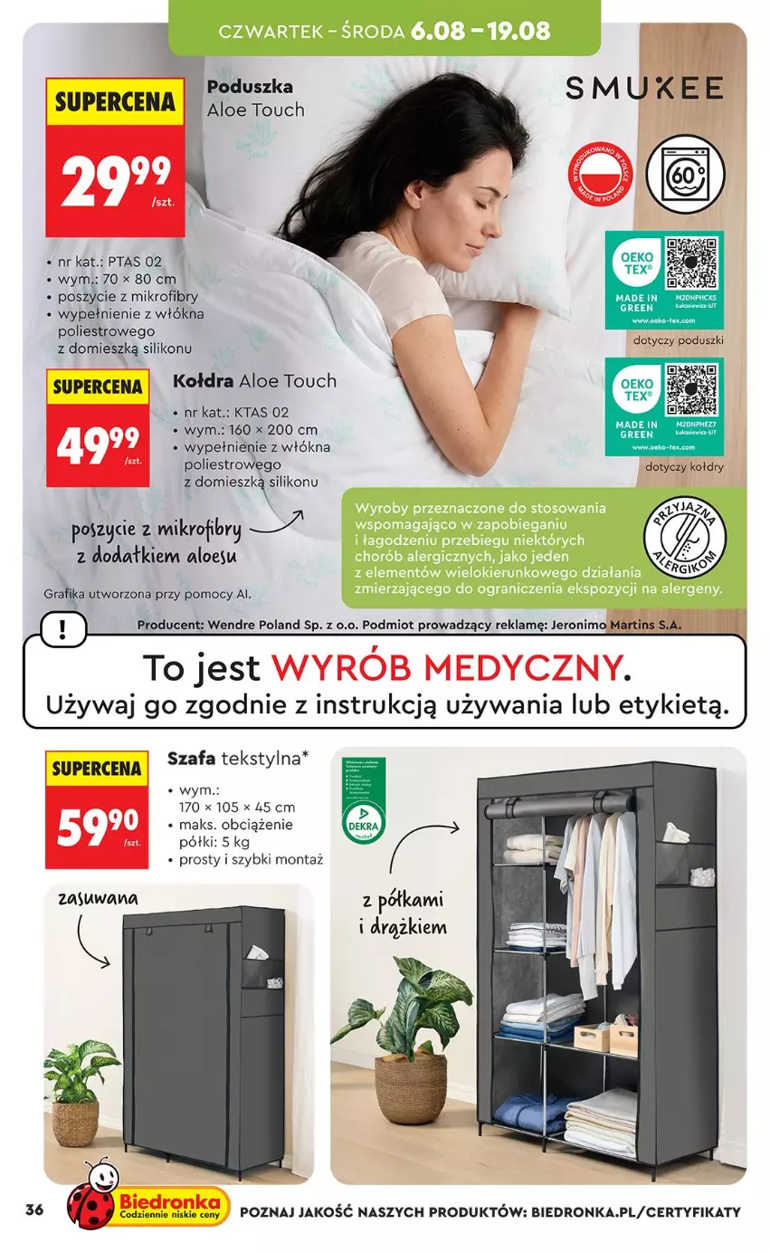 Gazetka promocyjna Biedronka - Okazje Tygodnia - ważna 03.08 do 15.08.2026 - strona 36 - produkty: Fa, Gra, Grafika, Gry, Kołdra, Półka, Szafa