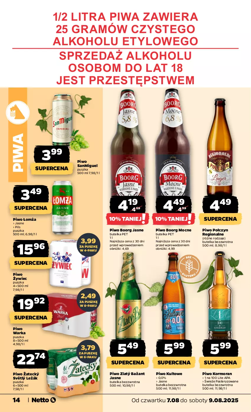Gazetka promocyjna Netto - Od Czwartku - ważna 07.08 do 09.08.2025 - strona 14 - produkty: Gra, Piwa, Piwo, Warka