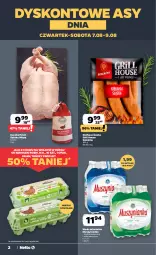 Gazetka promocyjna Netto - Od Czwartku - Gazetka - ważna od 09.08 do 09.08.2025 - strona 2 - produkty: Sok, Mus, Sokołów, Jaja, Kaczka, Kosz, Tusz, Muszynianka, Woda mineralna, Woda, Grill, Kiełbasa, Kokos, Kiełbasa śląska