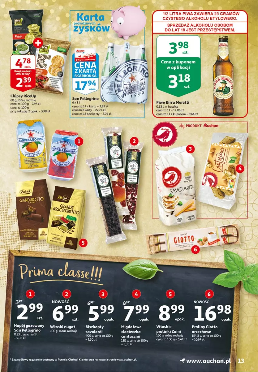 Gazetka promocyjna Auchan - 25 Urodziny #3 Hipermarkety - ważna 06.05 do 13.05.2021 - strona 13 - produkty: Chipsy, Napój, Napój gazowany, Piwo, Praliny