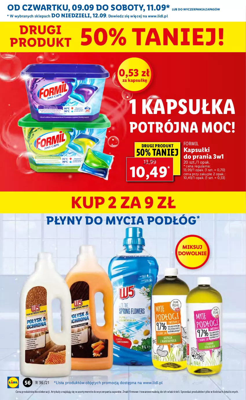 Gazetka promocyjna Lidl - GAZETKA - ważna 09.09 do 12.09.2021 - strona 56 - produkty: Kapsułki do prania