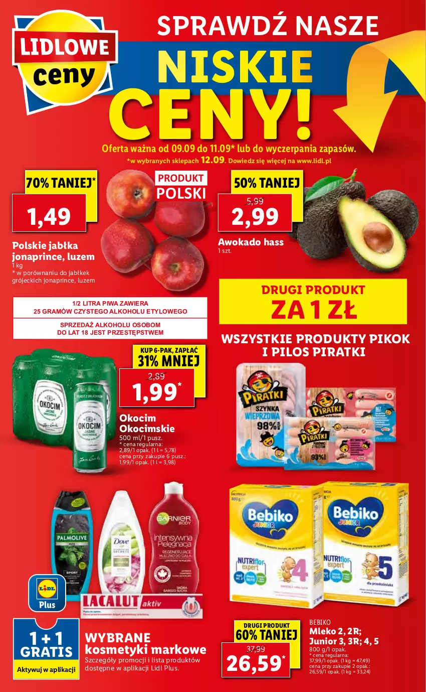 Gazetka promocyjna Lidl - GAZETKA - ważna 09.09 do 12.09.2021 - strona 60 - produkty: Bebiko, Gra, Jabłka, Koc, Mleko, Okocim, PIKOK, Pilos, Piwa, Por