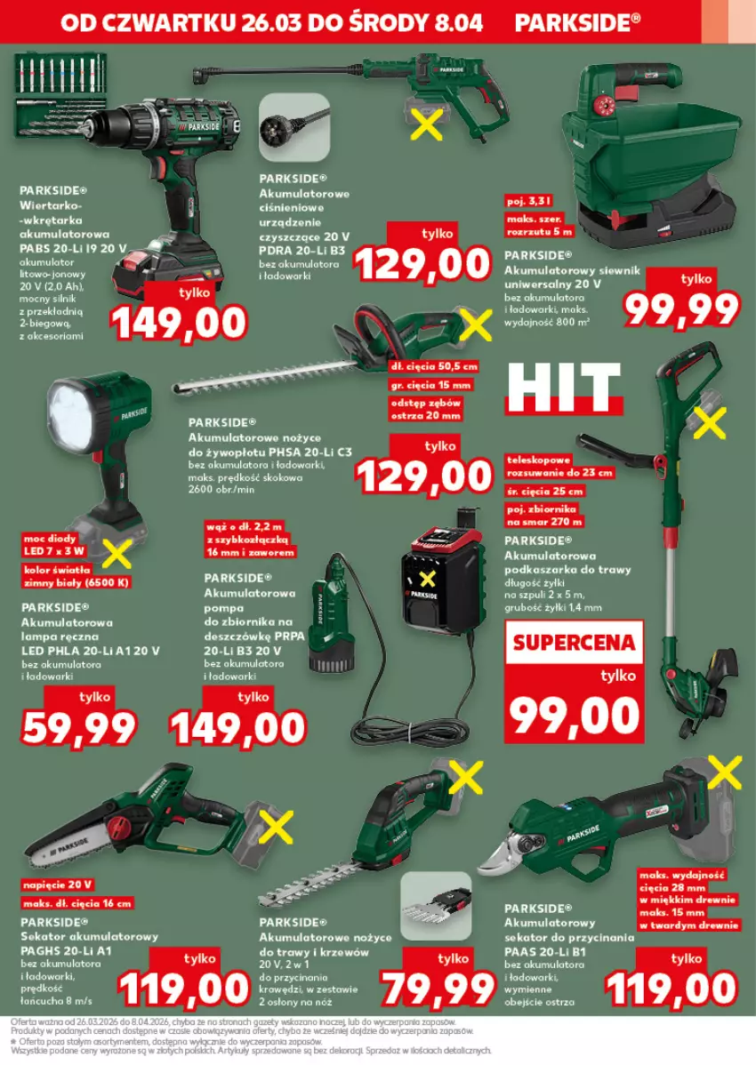 Gazetka promocyjna Kaufland - Kaufland - ważna 26.03 do 08.04.2026 - strona 5 - produkty: Akumulator, Kasza, Lody, Noż, Nożyce, Parkside, Sekator, Tarka, Teleskop, Wkręt, Wkrętarka