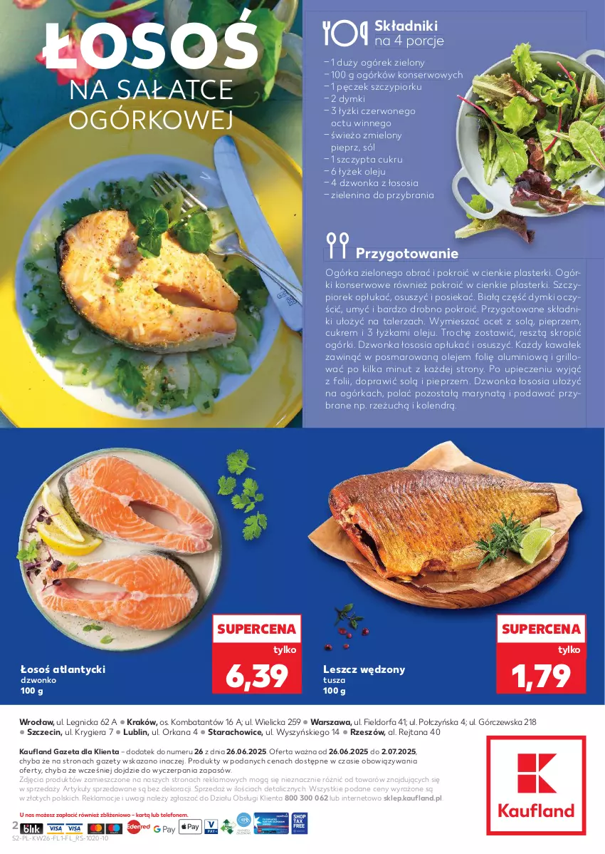 Gazetka promocyjna Kaufland - Kaufland - ważna 26.06 do 02.07.2025 - strona 2 - produkty: Fa, Grill, Kawa, Ocet, Ogórek, Ogórki konserwowe, Olej, Orka, Piec, Pieprz, Plasterki, Por, Sałat, Ser, Sól, Sos, Talerz, Tusz, Wagi, Wałek
