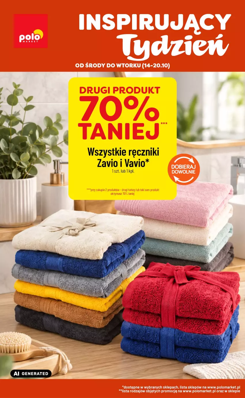 Gazetka promocyjna PoloMarket - Oferta Inspirujący TYDZIEŃ - ważna 14.10 do 20.10.2026 - strona 1 - produkty: Ręcznik