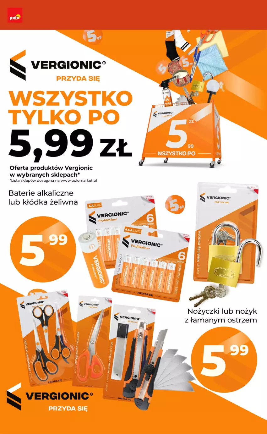 Gazetka promocyjna PoloMarket - Oferta Inspirujący TYDZIEŃ - ważna 14.10 do 20.10.2026 - strona 12 - produkty: Baterie alkaliczne, Kłódka, Noż, Nożyczki