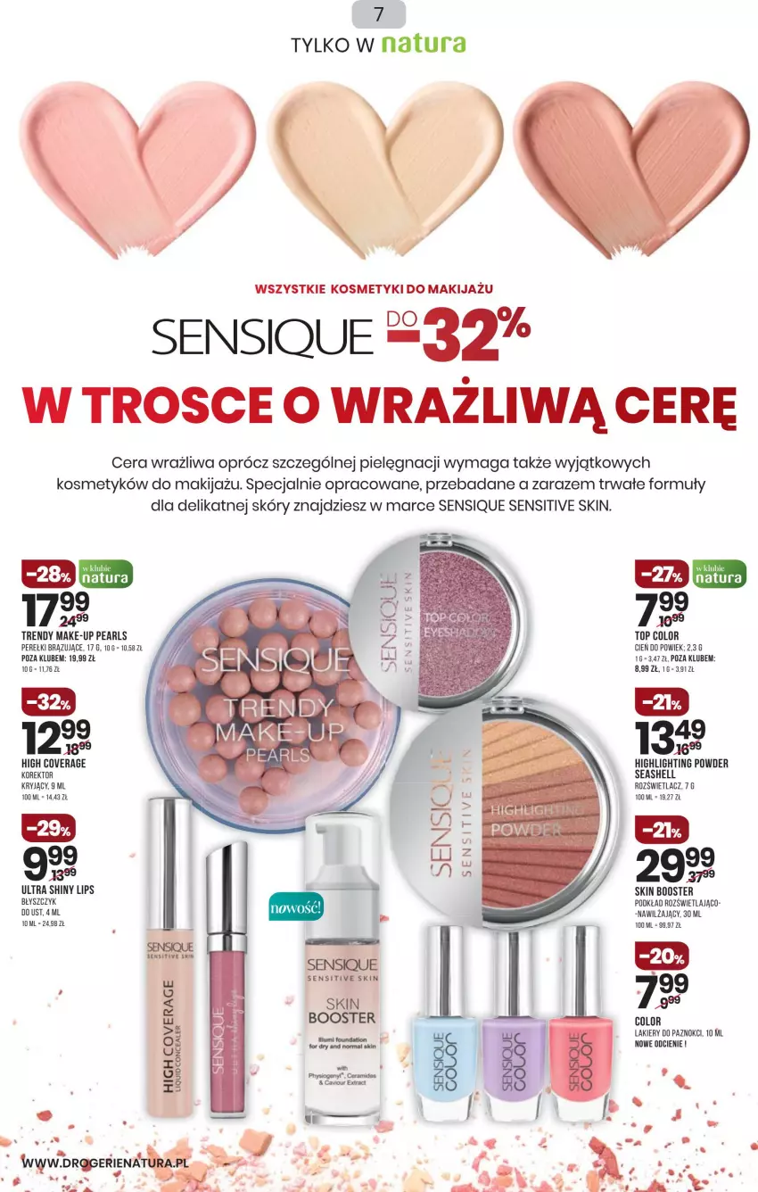 Gazetka promocyjna Drogerie Natura - Gazetka Drogerie Natura - ważna 24.03 do 10.04.2022 - strona 7 - produkty: Błyszczyk do ust, Booster, Cień, Lakier, Makijaż, Podkład, Rozświetlacz, Top