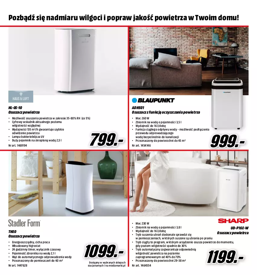 Gazetka promocyjna Media Markt - Gazetka Media Markt - ważna 02.11 do 30.11.2022 - strona 11 - produkty: Gra, Lampa, LG, Osuszacz powietrza, Pojemnik, Ubrania