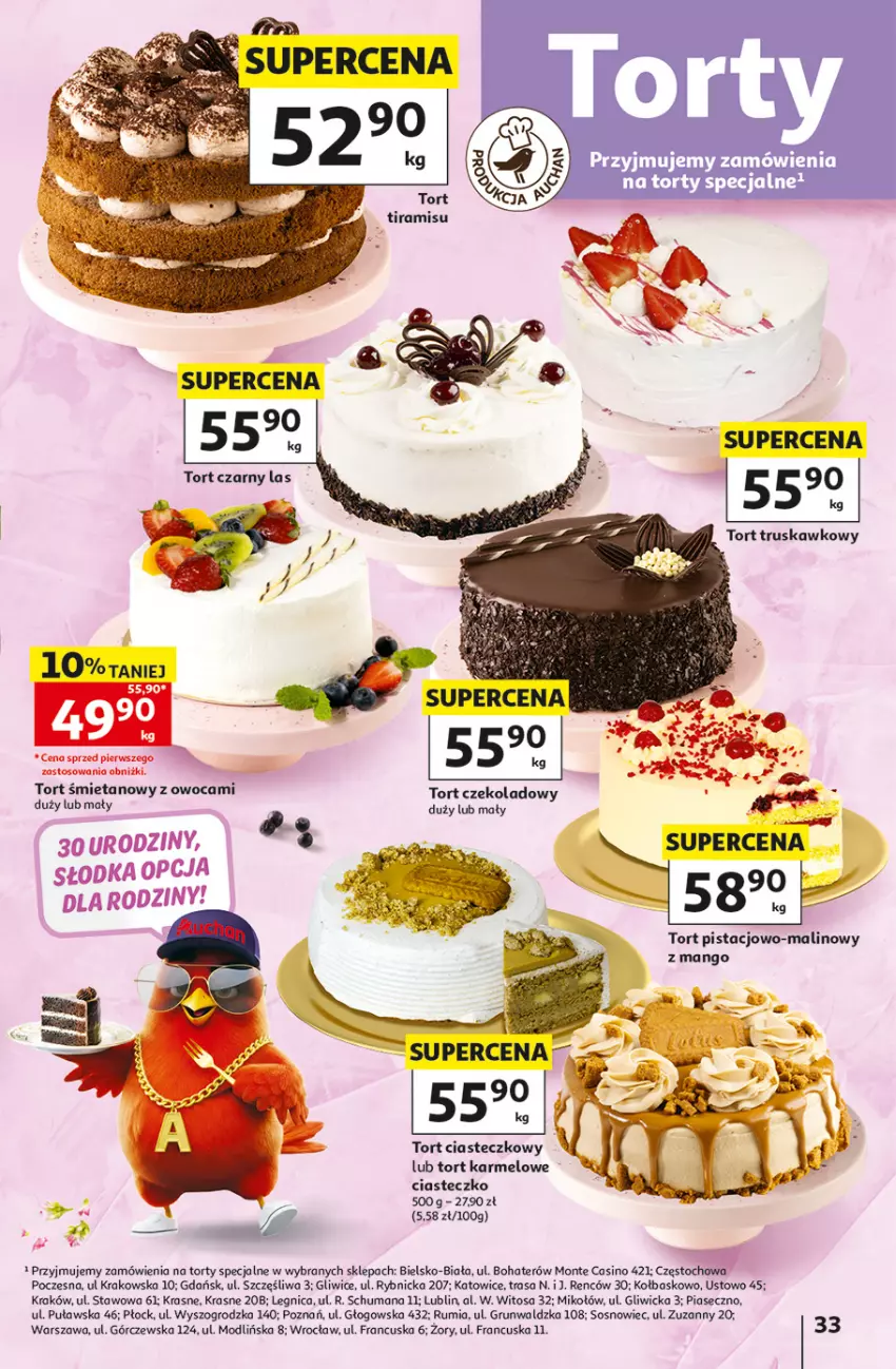Gazetka promocyjna Auchan - 30 Lat Hipermarket - ważna 07.05 do 13.05.2026 - strona 33 - produkty: Humana, LG, Mango, Monte, Rum, Sos, Tort śmietanowy