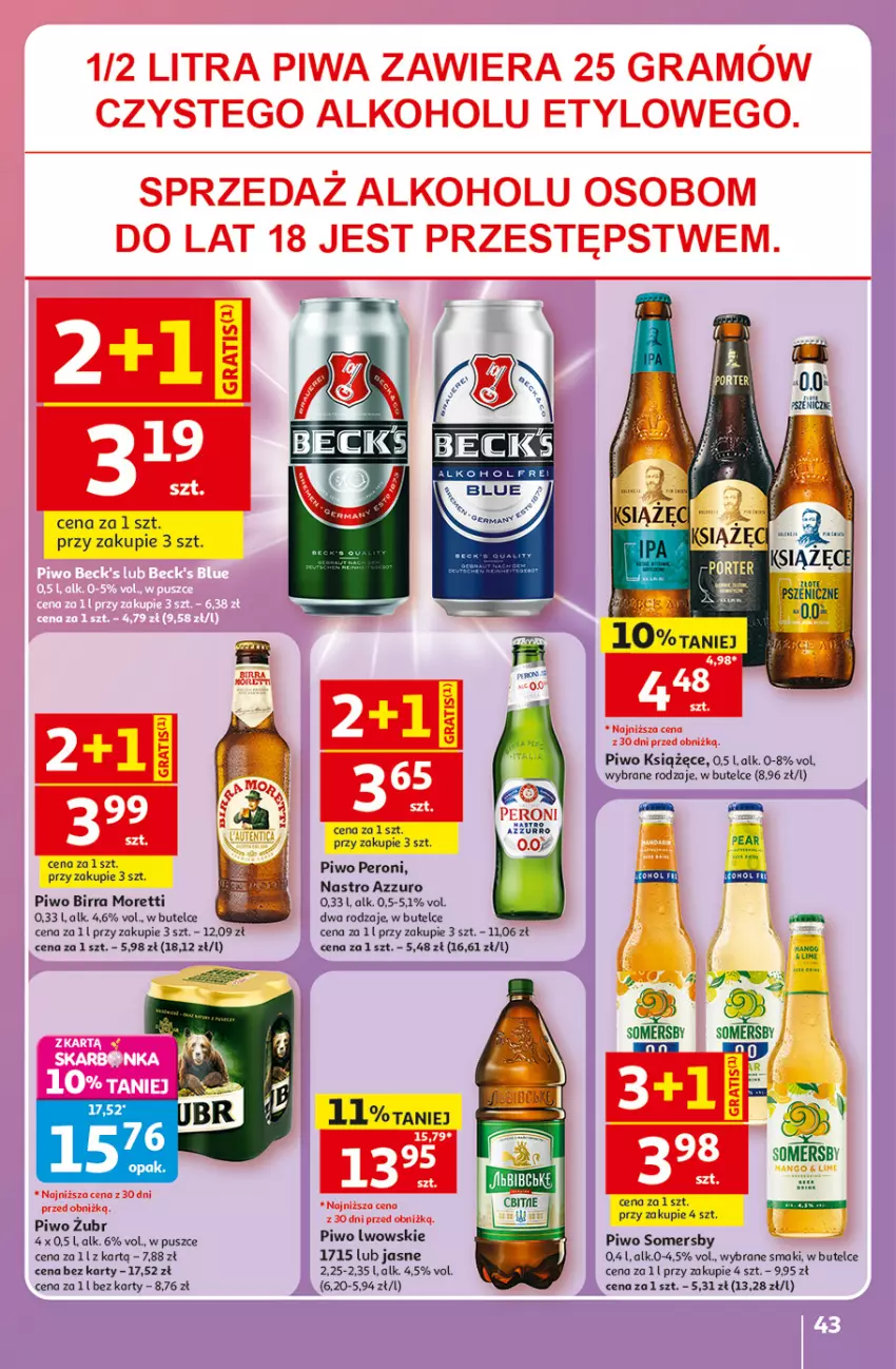 Gazetka promocyjna Auchan - 30 Lat Hipermarket - ważna 07.05 do 13.05.2026 - strona 43 - produkty: Książęce, Piwo, Somersby