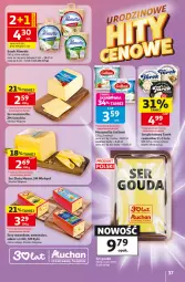 Gazetka promocyjna Auchan - 30 Lat Hipermarket - Gazetka - ważna od 13.05 do 13.05.2026 - strona 37 - produkty: Mozzarella, Maasdam, Sok, Ser, Ementaler, Złoty Mazur, Sokołów, Brie, Serek, Camembert, Edam, Galbani, Ser pleśniowy, Almette, Fa