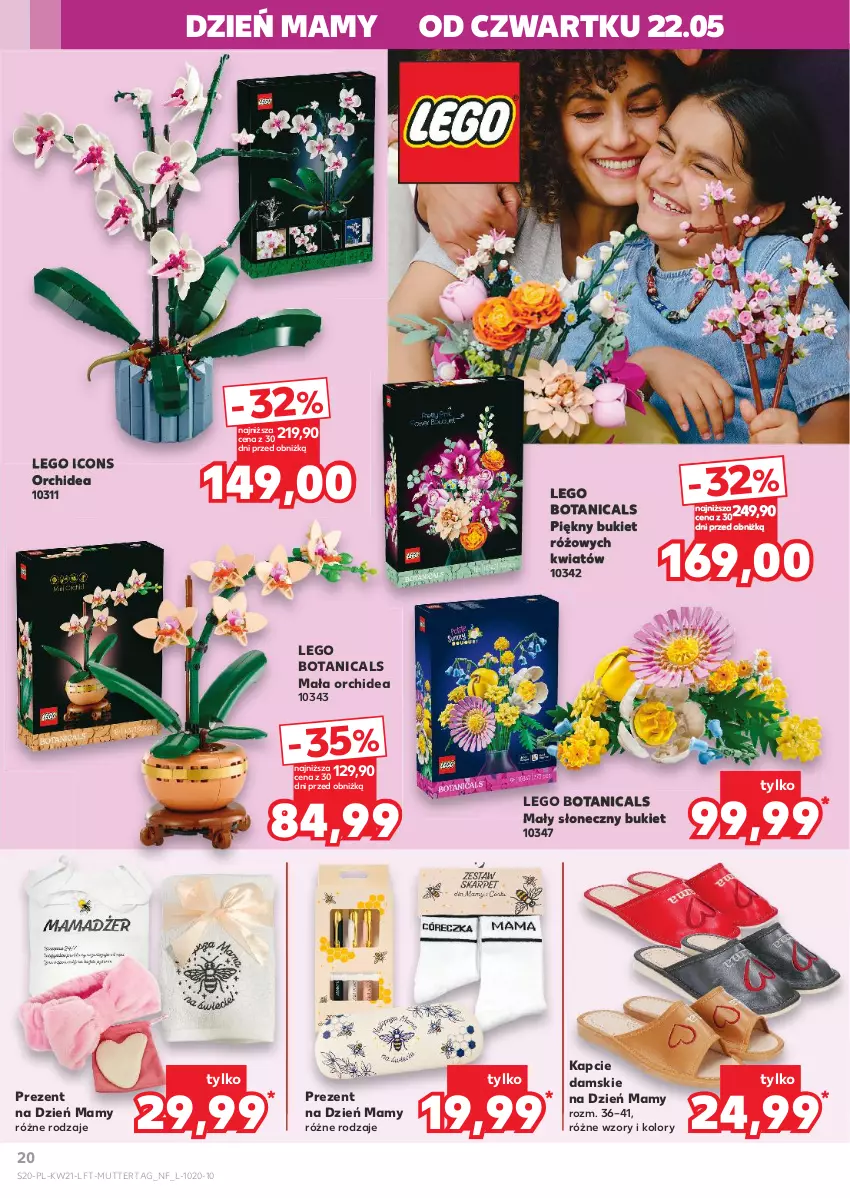 Gazetka promocyjna Kaufland - Gazetka tygodnia - ważna 22.05 do 28.05.2025 - strona 20 - produkty: Bukiet, Kapcie, LEGO