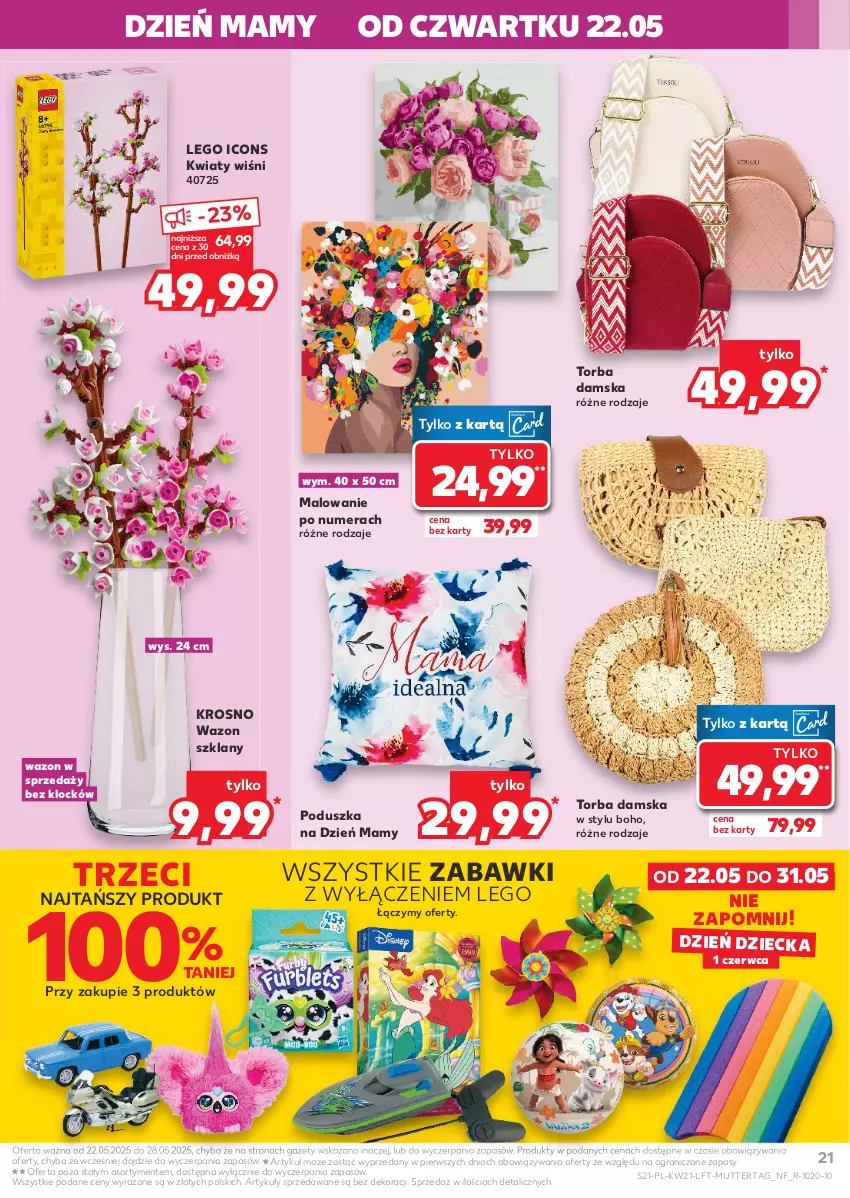 Gazetka promocyjna Kaufland - Gazetka tygodnia - ważna 22.05 do 28.05.2025 - strona 21 - produkty: Gra, LEGO, Poduszka, Torba, Wazon