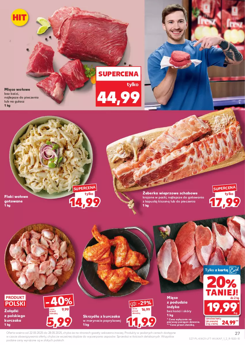 Gazetka promocyjna Kaufland - Gazetka tygodnia - ważna 22.05 do 28.05.2025 - strona 27 - produkty: Flaki, Flaki wołowe, Kapustą, Kurczak, Mięso, Mięso wołowe, Piec