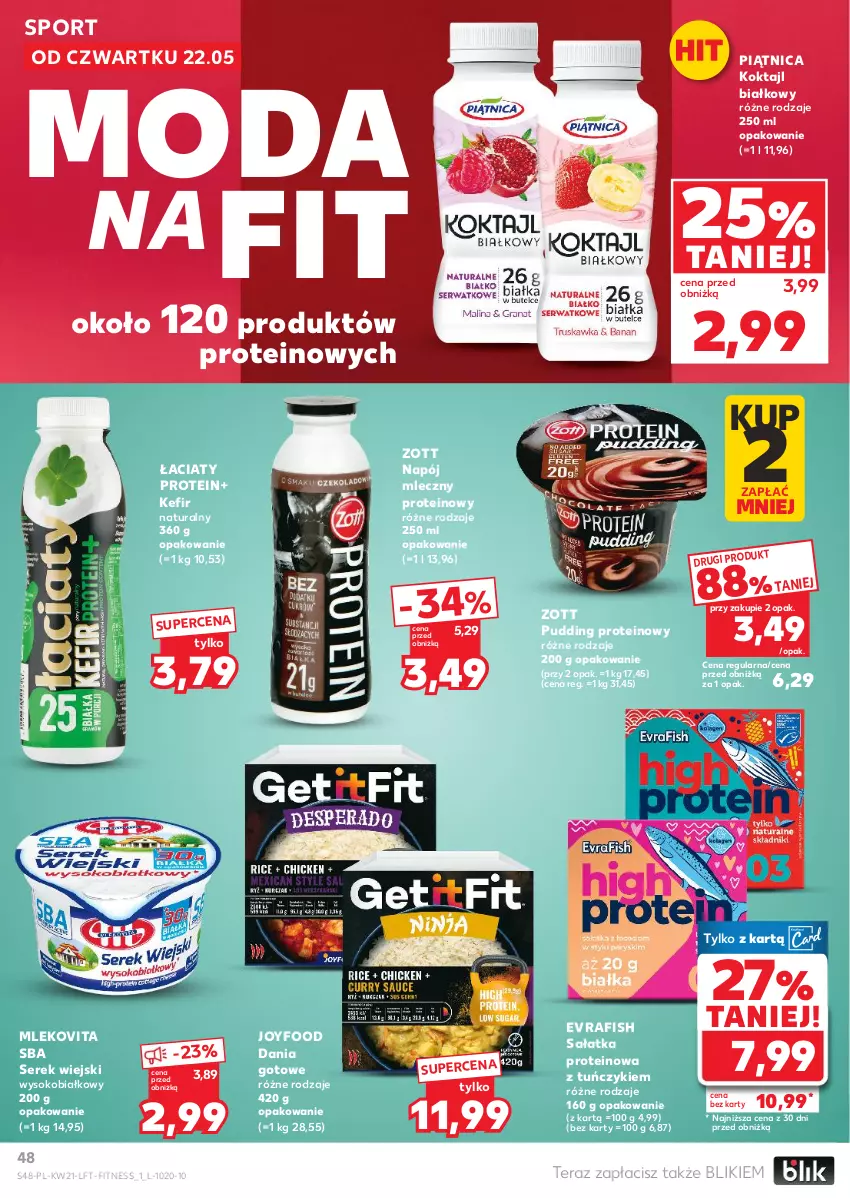 Gazetka promocyjna Kaufland - Gazetka tygodnia - ważna 22.05 do 28.05.2025 - strona 48 - produkty: Dania gotowe, Kefir, Mleko, Mlekovita, Moda, Napój, Napój mleczny, Piątnica, Por, Pudding, Sałat, Sałatka, Ser, Serek, Serek wiejski, Sok, Sport, Tera, Tuńczyk, Zott