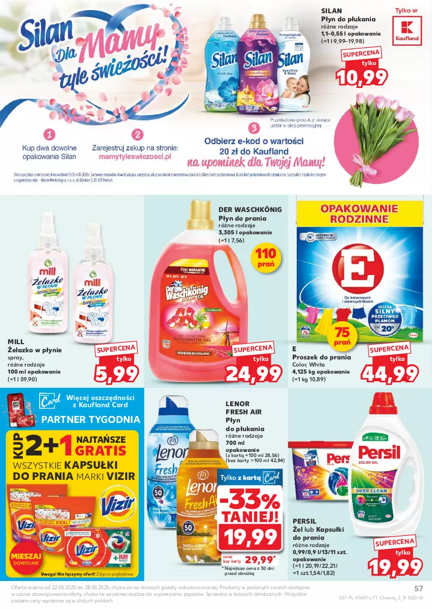 Gazetka promocyjna Kaufland - Gazetka tygodnia - ważna 22.05 do 28.05.2025 - strona 57 - produkty: Gra, Kapsułki do prania, König, Lenor, Persil, Płyn do płukania, Płyn do prania, Proszek do prania, Silan, Vizir, Waga