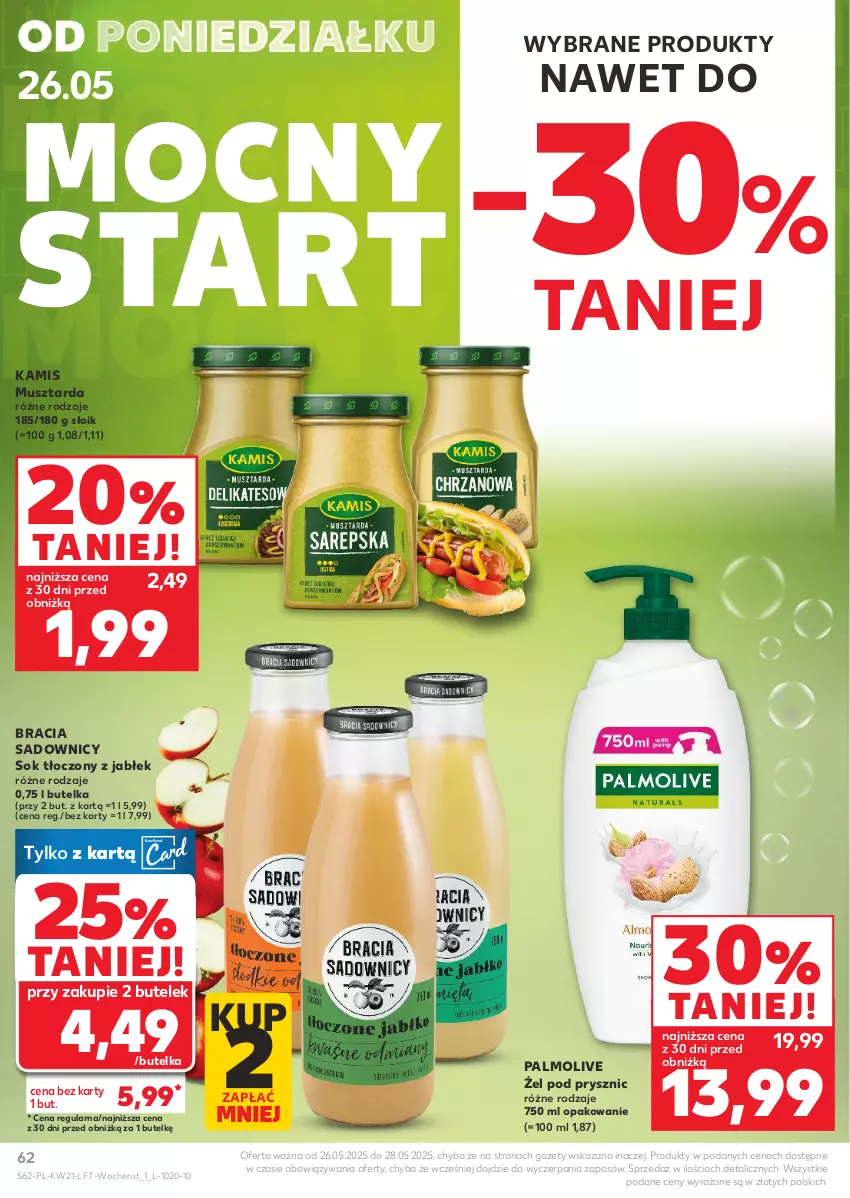 Gazetka promocyjna Kaufland - Gazetka tygodnia - ważna 22.05 do 28.05.2025 - strona 62 - produkty: Kamis, Mus, Musztarda, Palmolive, Sok