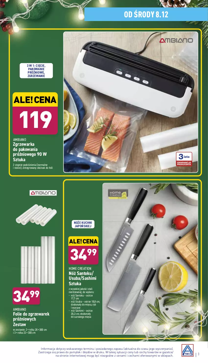 Gazetka promocyjna Aldi - Katalog Moda i Dom - ważna 08.12 do 12.12.2021 - strona 3 - produkty: Noż, Sok, Top, Warka