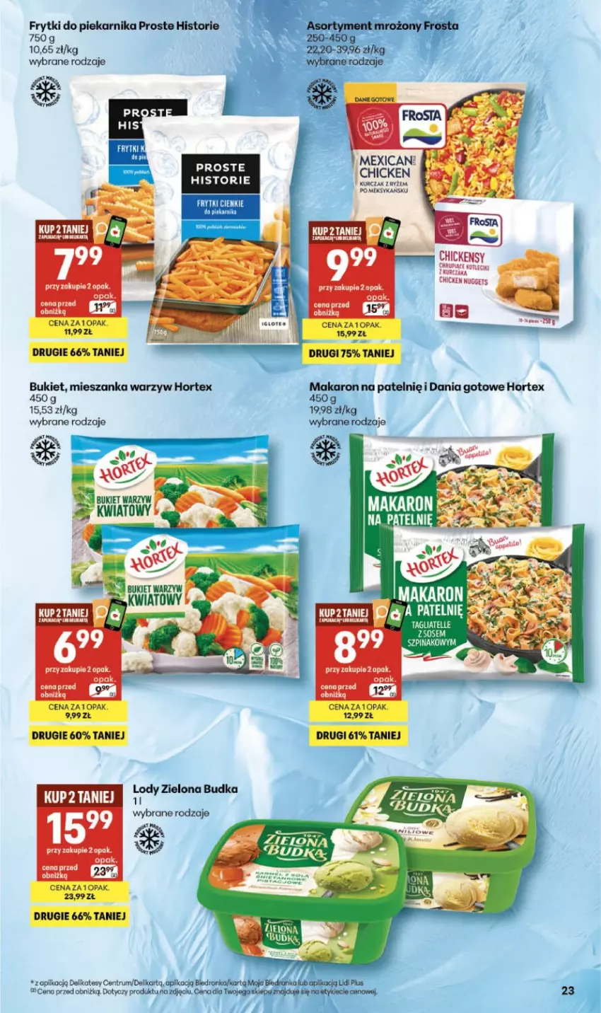 Gazetka promocyjna Delikatesy Centrum - Franczyza DC07 Czwartek - ważna 12.02 do 18.02.2026 - strona 23 - produkty: Bukiet, Bukiet warzyw, Dania gotowe, Frytki, Hortex, Kurczak, Makaron, Mieszanka warzyw, Piekarnik, Rum, Ryż