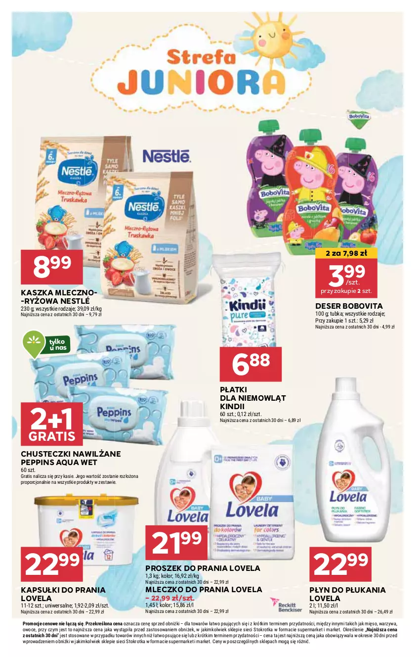 Gazetka promocyjna Stokrotka - Supermarket - ważna 20.02 do 26.02.2025 - strona 11 - produkty: BoboVita, Chusteczki, Deser, Gra, HP, Kapsułki do prania, Kindii, Lovela, Mleczko, Mleczko do prania, Nestlé, Płyn do płukania, Proszek do prania, Ryż, Ser