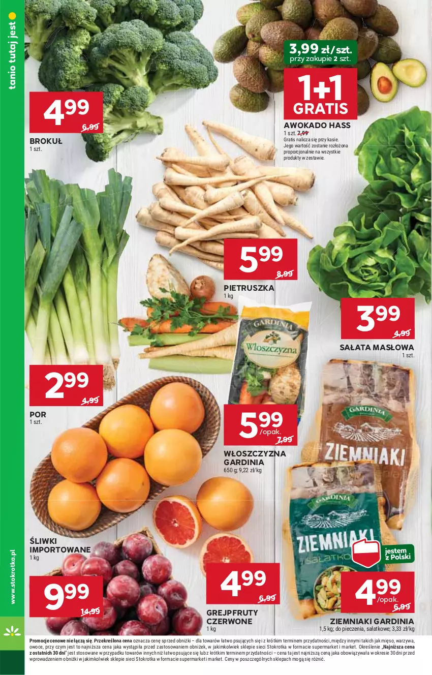 Gazetka promocyjna Stokrotka - Supermarket - ważna 20.02 do 26.02.2025 - strona 6 - produkty: Gra, Grejpfrut, HP, Masło, Pietruszka, Por, Sałat, Sałata masłowa, Ziemniaki