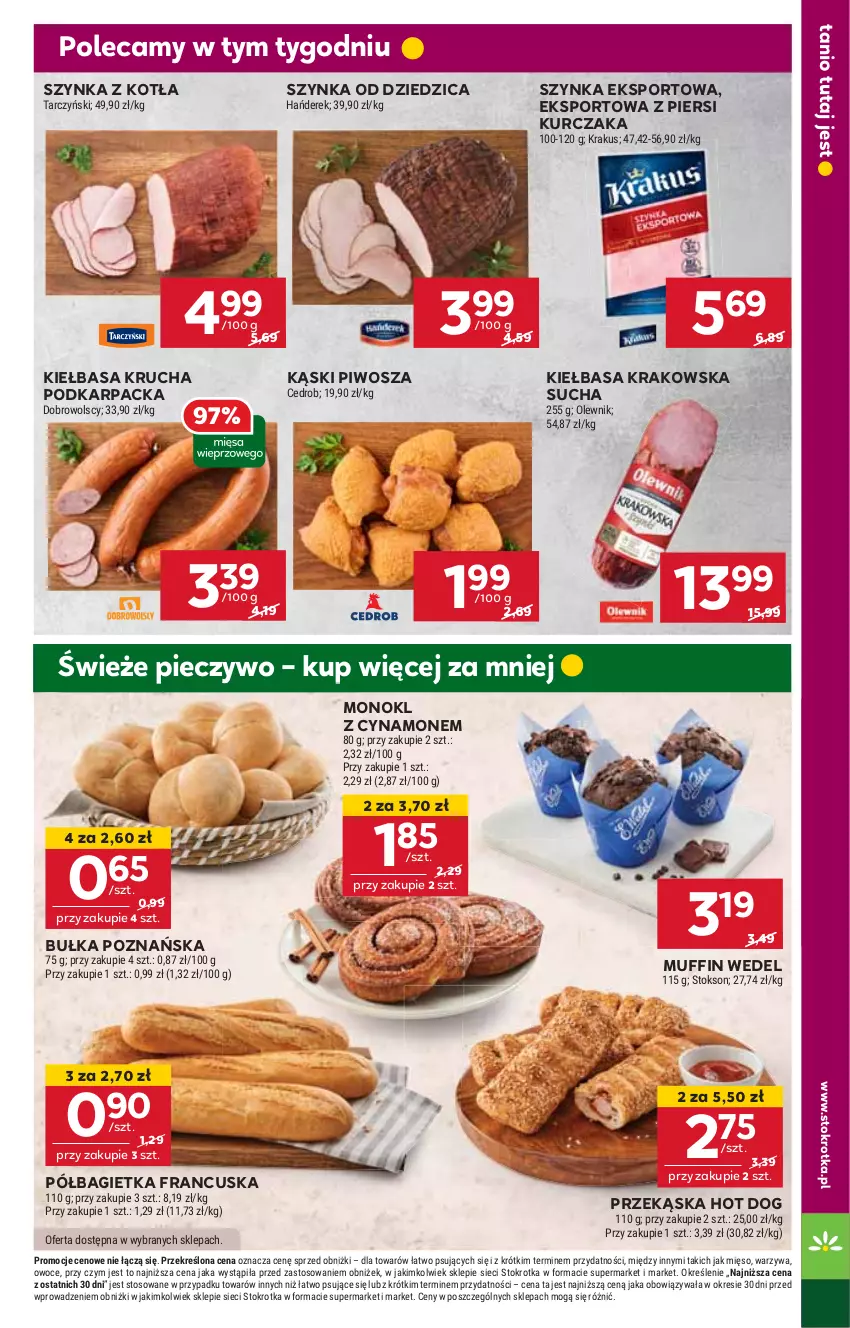 Gazetka promocyjna Stokrotka - Supermarket - ważna 20.02 do 26.02.2025 - strona 9 - produkty: Bagietka, Bułka, Hot dog, HP, Karp, Kiełbasa, Kiełbasa krakowska, Kiełbasa krucha, Kurczak, Piec, Pieczywo, Piwo, Półbagietka, Por, Sport, Szynka