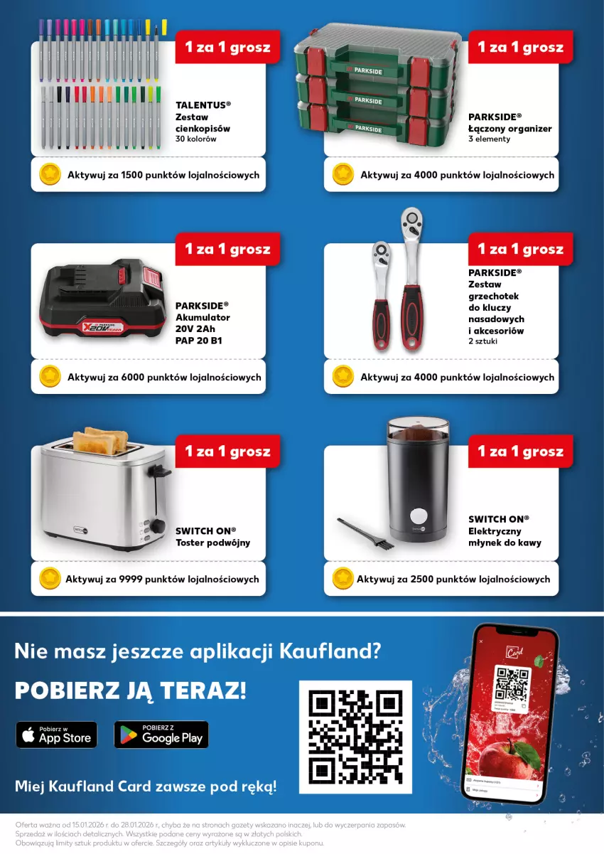 Gazetka promocyjna Kaufland - Kaufland - ważna 15.01 do 28.01.2026 - strona 6 - produkty: Akumulator, Fa, Młynek, Młynek do kawy, Organizer, Parkside, Toster