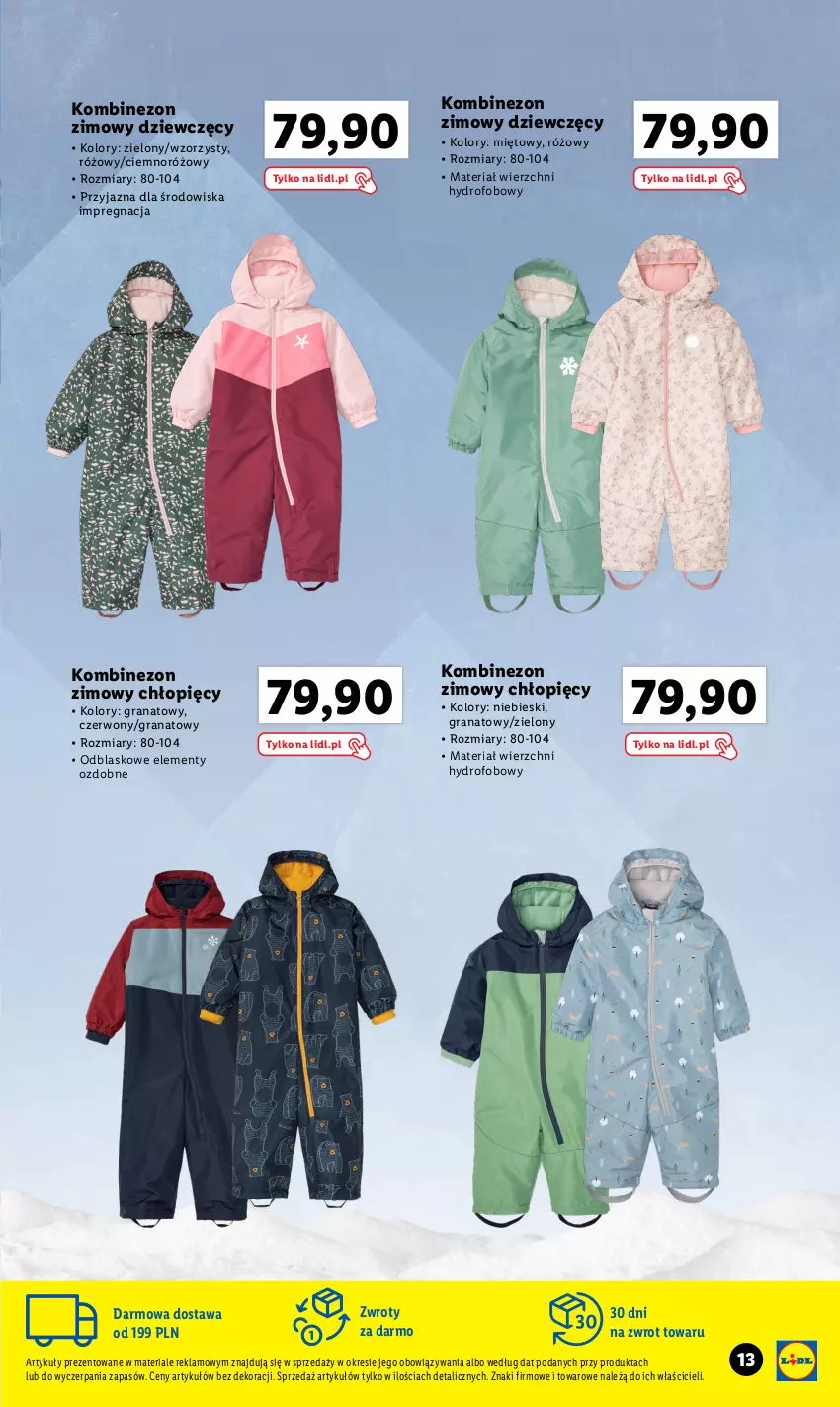 Gazetka promocyjna Lidl - KATALOG MODA SKI - ważna 01.11 do 31.12.2023 - strona 13 - produkty: Gra, Granat, Kombinezon