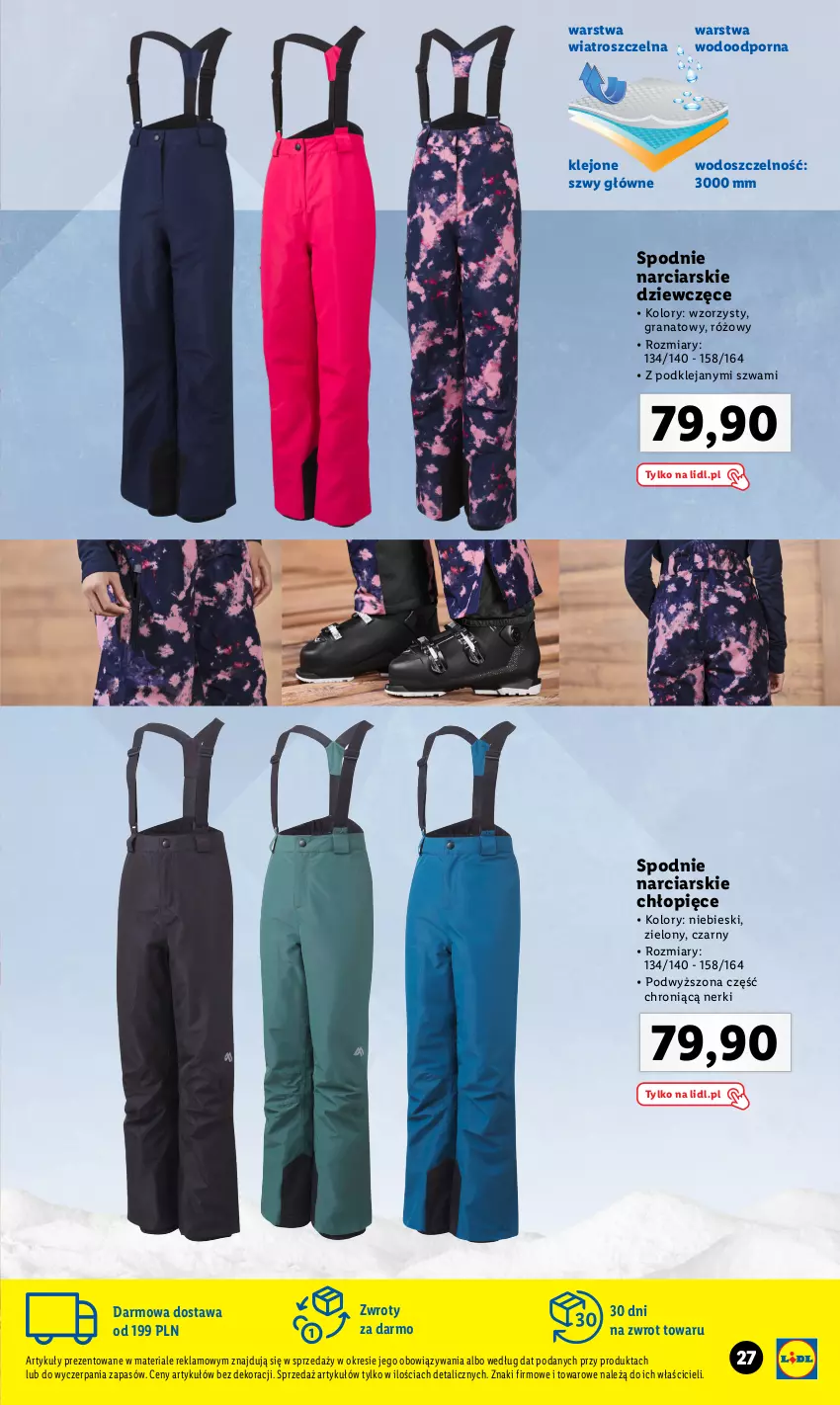 Gazetka promocyjna Lidl - KATALOG MODA SKI - ważna 01.11 do 31.12.2023 - strona 27 - produkty: Gra, Granat, Klej, Por, Spodnie