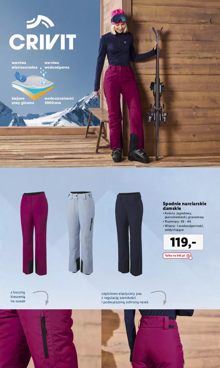 Gazetka promocyjna Lidl - KATALOG MODA SKI - ważna 01.11 do 31.12.2023 - strona 4 - produkty: Fa, Gin, Gra, Granat, Klej, Kosz, Koszulka, Koszulka funkcyjna, Legginsy, Por, Spodnie