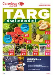Gazetka promocyjna Carrefour - Gazetka Targ Świeżości - Gazetka - ważna od 26.07 do 26.07.2021 - strona 1 - produkty: Papryka, Ananas, O nas, Seler naciowy, Arbuz, Melon, Nektar