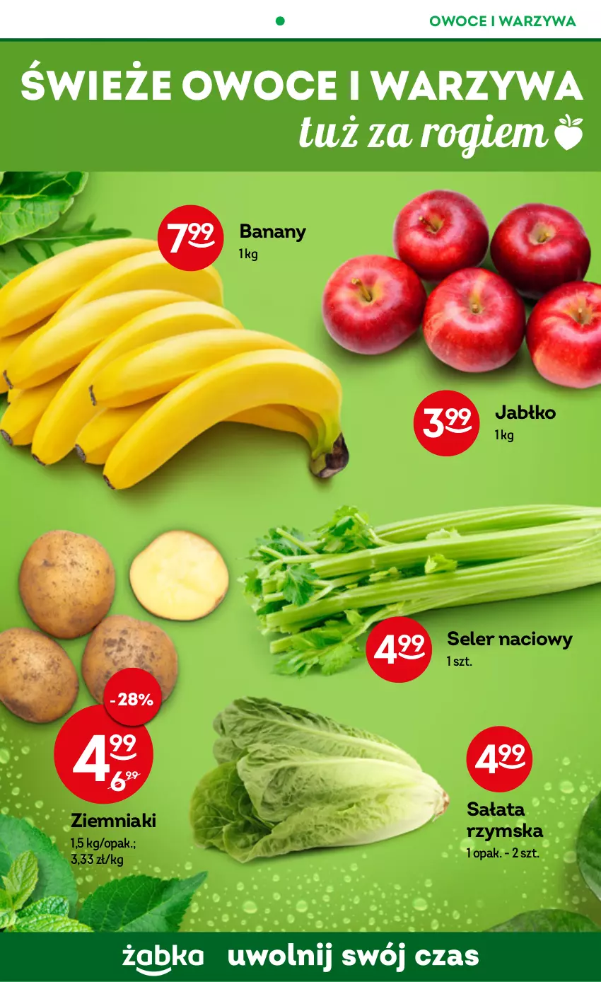 Gazetka promocyjna Żabka - ważna 04.01 do 10.01.2023 - strona 24 - produkty: Banany, Owoce, Sałat, Seler naciowy, Warzywa, Ziemniaki