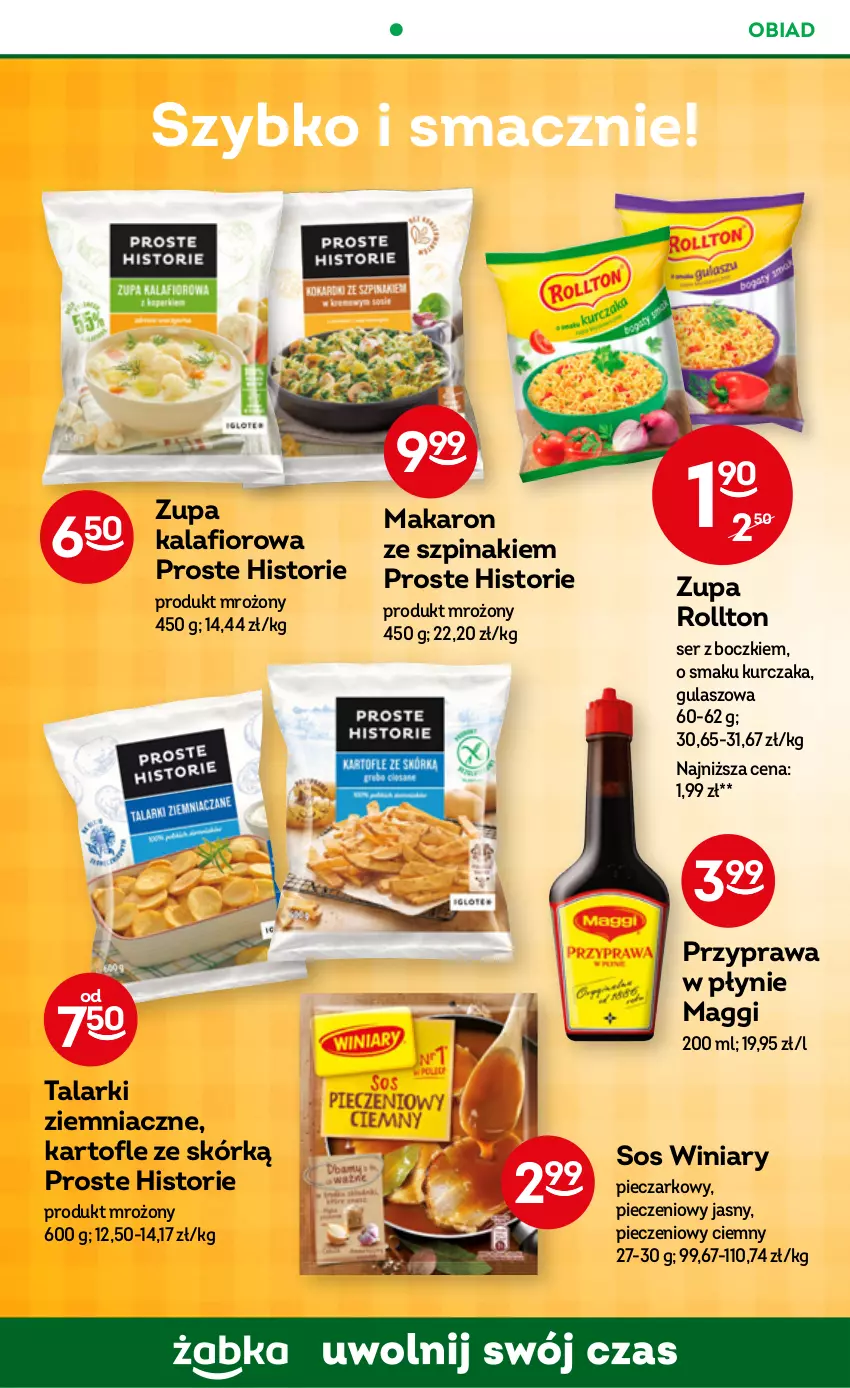 Gazetka promocyjna Żabka - ważna 04.01 do 10.01.2023 - strona 33 - produkty: Kalafior, Kurczak, Maggi, Makaron, Piec, Przyprawa w płynie, Ser, Sos, Szpinak, Winiary, Zupa