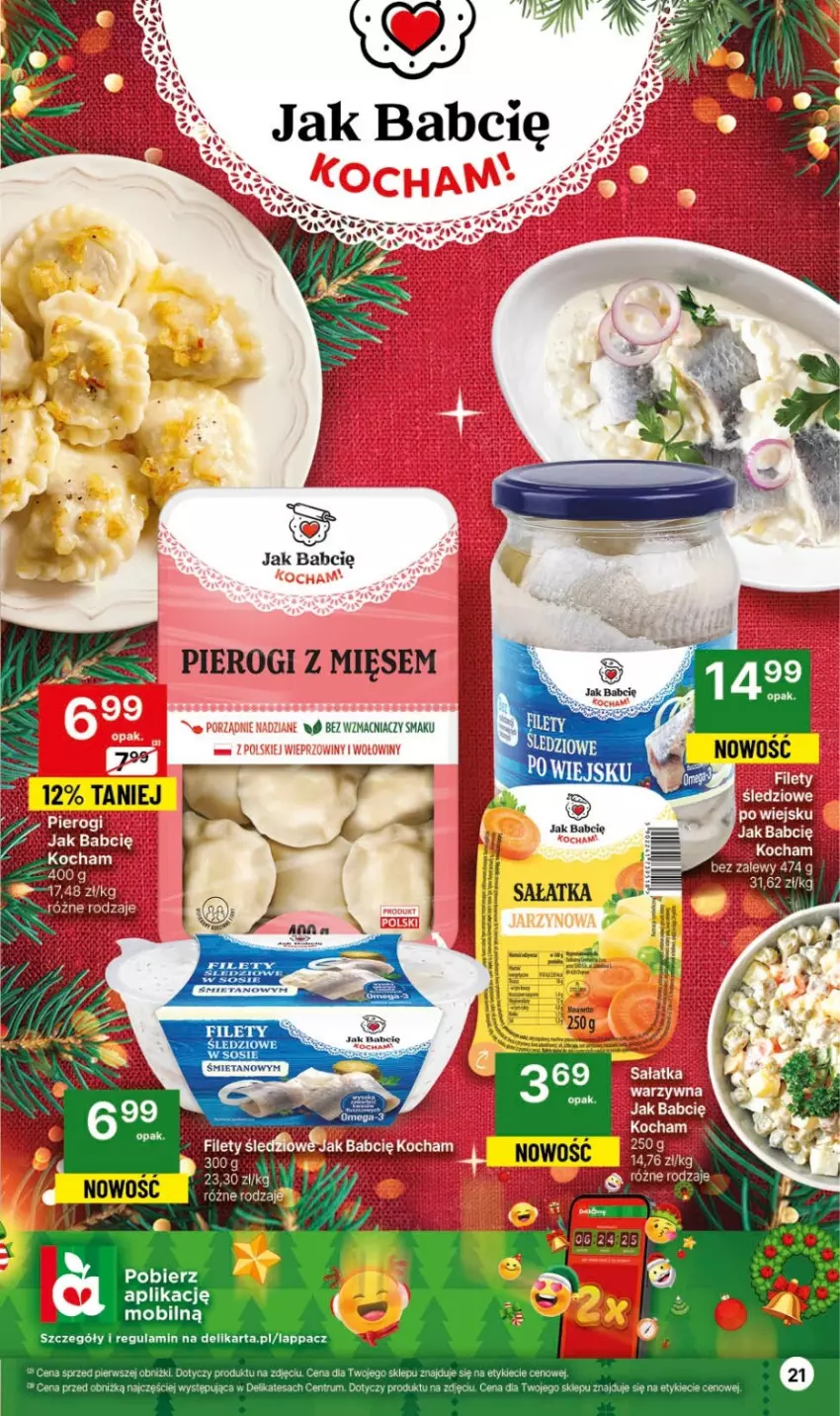 Gazetka promocyjna Delikatesy Centrum - Dyskontowe ceny w Delikatesach Centrum - ważna 30.11 do 06.12.2023 - strona 21 - produkty: Mobil, Pierogi, Sos