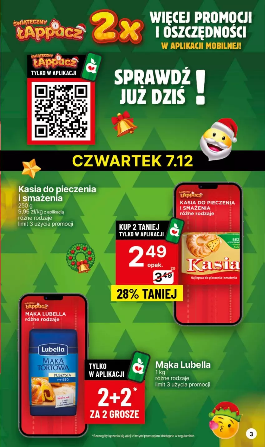 Gazetka promocyjna Delikatesy Centrum - Dyskontowe ceny w Delikatesach Centrum - ważna 30.11 do 06.12.2023 - strona 3 - produkty: Bell, Bella, Kasia, Lubella, Mąka, Piec