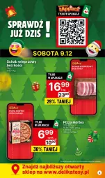 Gazetka promocyjna Delikatesy Centrum - Dyskontowe ceny w Delikatesach Centrum - Gazetka - ważna od 06.12 do 06.12.2023 - strona 5 - produkty: Pizza, Schab wieprzowy, Hortex