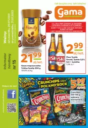 Gazetka promocyjna Gama - Gazetka Gama - Gazetka - ważna od 20.07 do 20.07.2024 - strona 1 - produkty: Piwa, Piwo, Piec, Tchibo, Kawa rozpuszczalna, Gra, Kawa, O nas, Tyskie, Tchibo Family, Crunchips, Fa