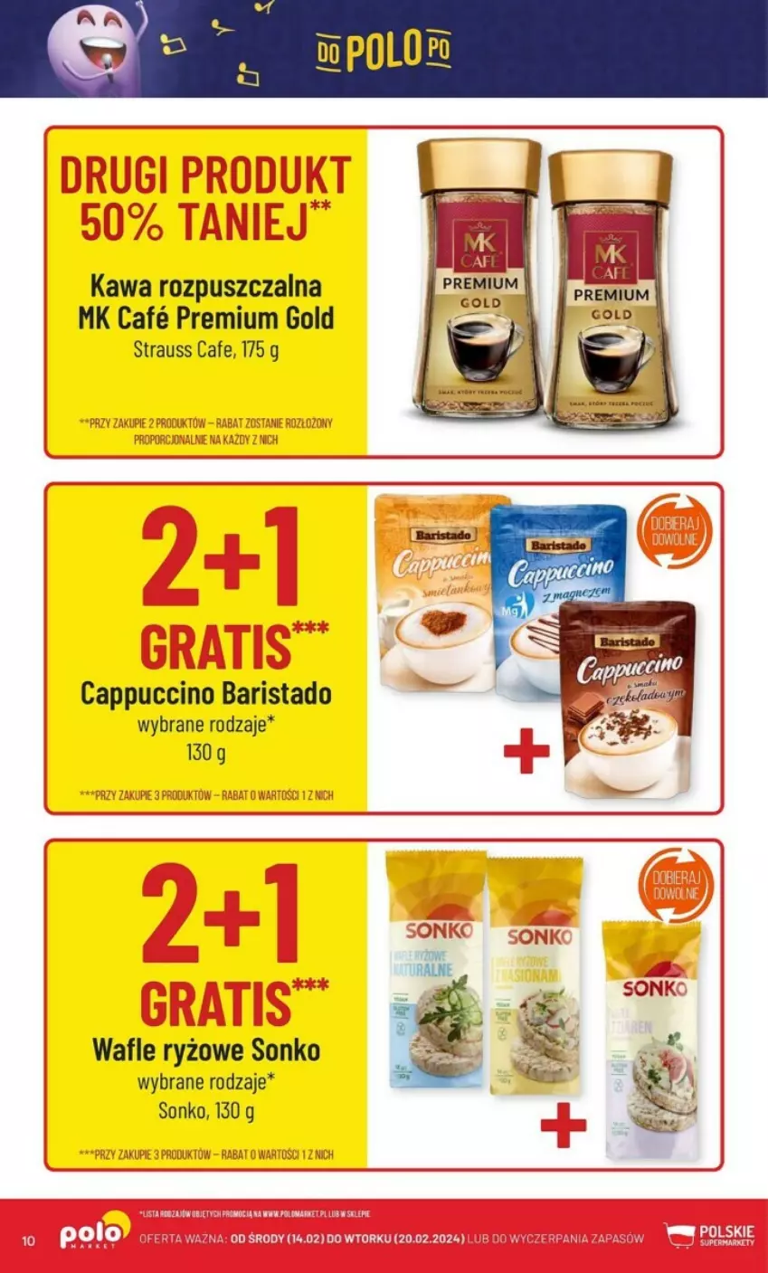 Gazetka promocyjna PoloMarket - ważna 14.02 do 20.02.2024 - strona 2 - produkty: Cappuccino, Kawa, Kawa rozpuszczalna, Ryż, Sonko, Wafle